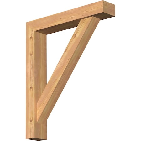 Ekena Millwork Traditional Block Smooth Bracket w/ Offset Brace, Western Red Cedar, 5 1/2"W x 30"D x 36"H BKT0604X30X36TRA05SWR